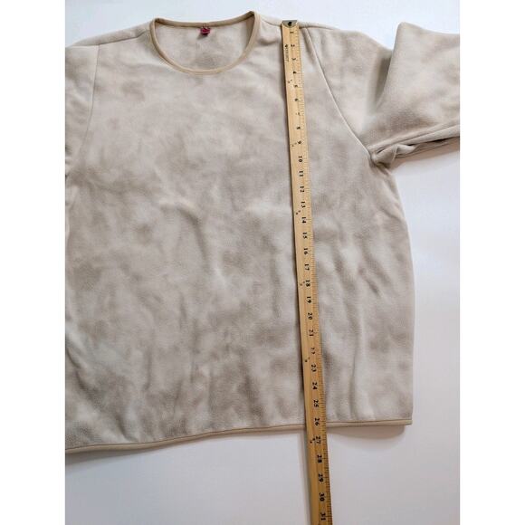 Lululemon Lab Fleece Crew Pullover Diamond Dye Light Ivory Cafe Au Lait Size L - Picture 7 of 10